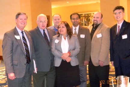 DSCN7045 Rod Allan, Peter Noble, Donald Burris, Thalia Kruger, Arun Anthony, Section secretary-treasurer; Jason Petten, Membership chair; Harry Ren