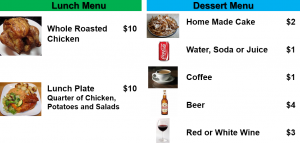 KofC_lunch_menu